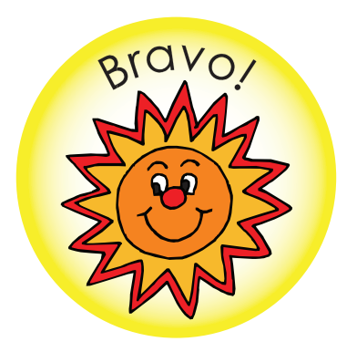 Bravo reward sticker