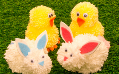 Easter craft pom pom pals