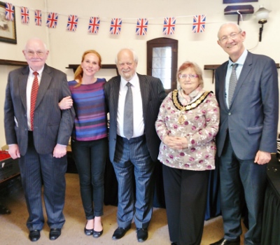 L to R: Michel Cojean (Montesson twinning official photographer, Anne Gillet, Don Butler, Jeannette Matelot Green & Jean Francois Bel