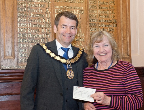 The Mayor with Pat Shepherd, Chair of Thame Players
