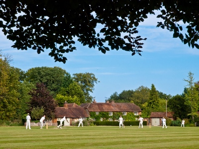 Cricket at Greys Green near Henley (By Clive Ormonde)