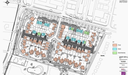 Image showing proposed housing mix on 'site c' - Courtesy of Taylor Wimpey