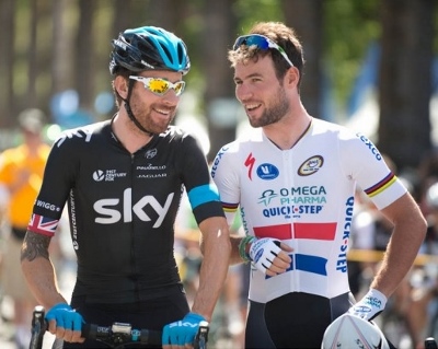 Wiggins and Cavendish pictured during this year's Tour of California - Image courtesy of cyclingweekly.co.uk