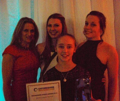 Representatives of the Oxford School of Gymnastics with their award
