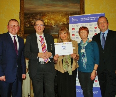 L to R: Marcus Jones MP, John Howell MP, Helen Johns, Sonja Francis and Simon Roberts