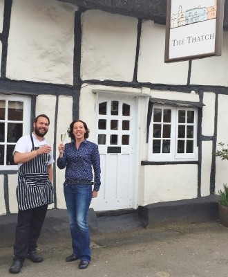 Tom Upham, Head Chef and Evelin Rae, General Manager, The Thatch, Thame 