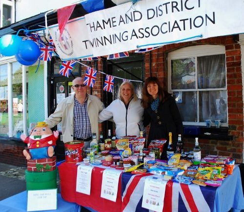 Members of Thame & district twinning Association man their stall at Thame Food Festival 2015