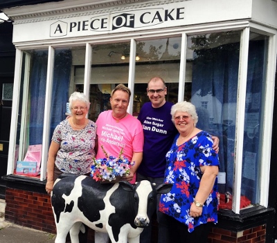 From L to R - Norma Laver, Michael Lewis-Anderson (cake maker to the Belgian Royal Court), Alan Dunn & Christine Walker