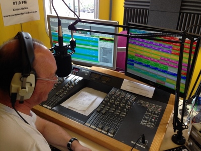 General Manager of Red Kite Radio, Pete MacFarlane in action